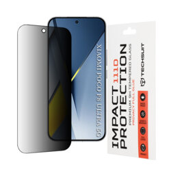Folie sticla Xiaomi Poco F8 Ultra Techsuit 111D Privacy Full Glue, negru