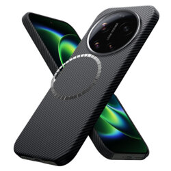 Husa Xiaomi 17 Ultra Techsuit Aramid Fiber MagSafe, negru