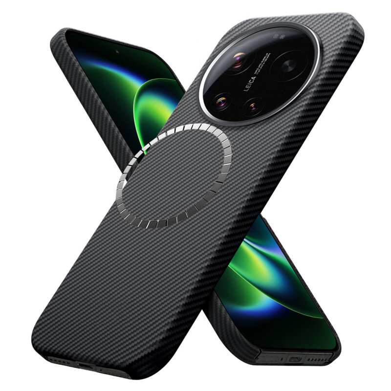 Husa Xiaomi 17 Ultra Techsuit Aramid Fiber MagSafe, negru