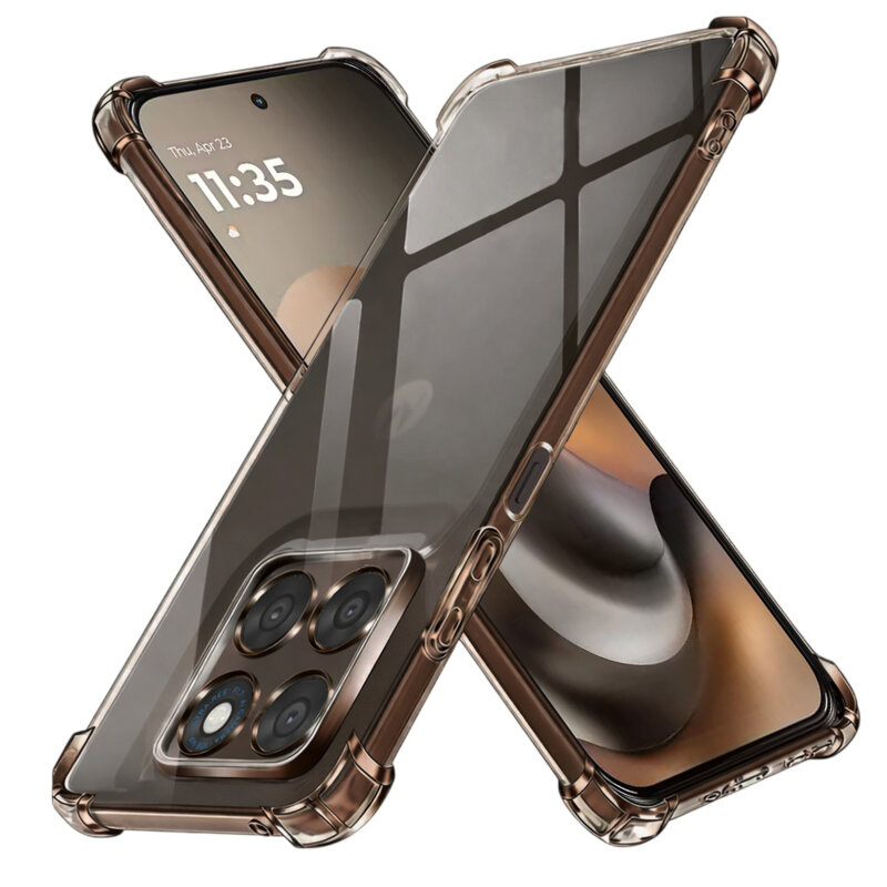 Husa Motorola Moto G77 Techsuit Shockproof Clear Silicone, transparenta