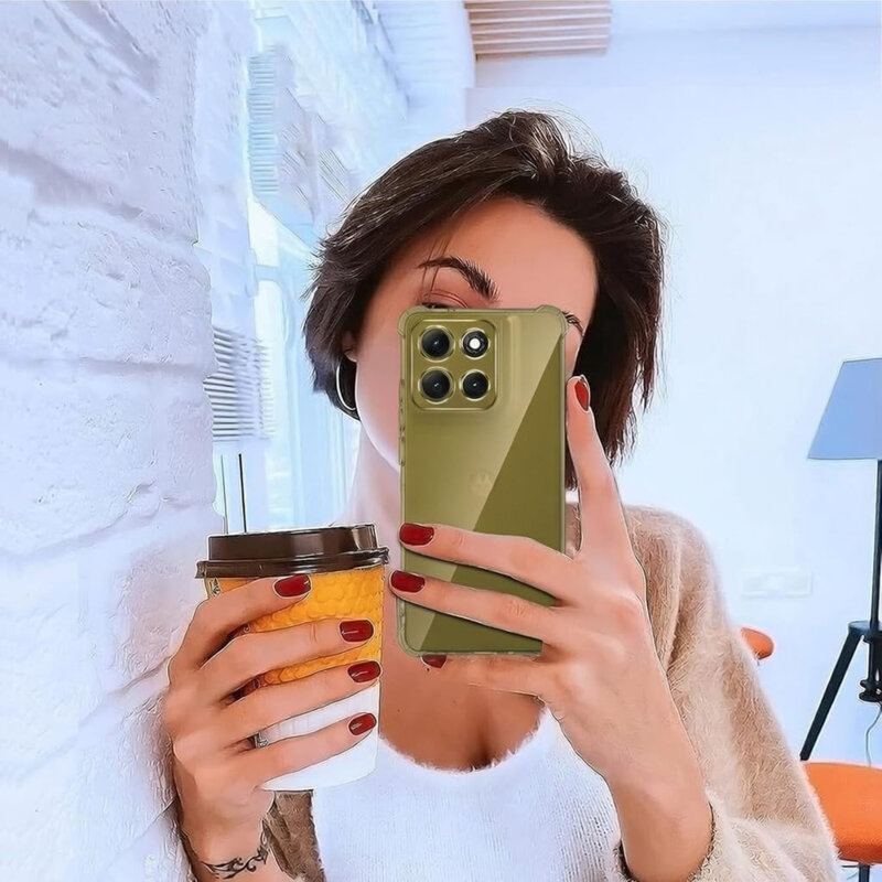 Husa Motorola Moto G77 Techsuit Shockproof Clear Silicone, transparenta