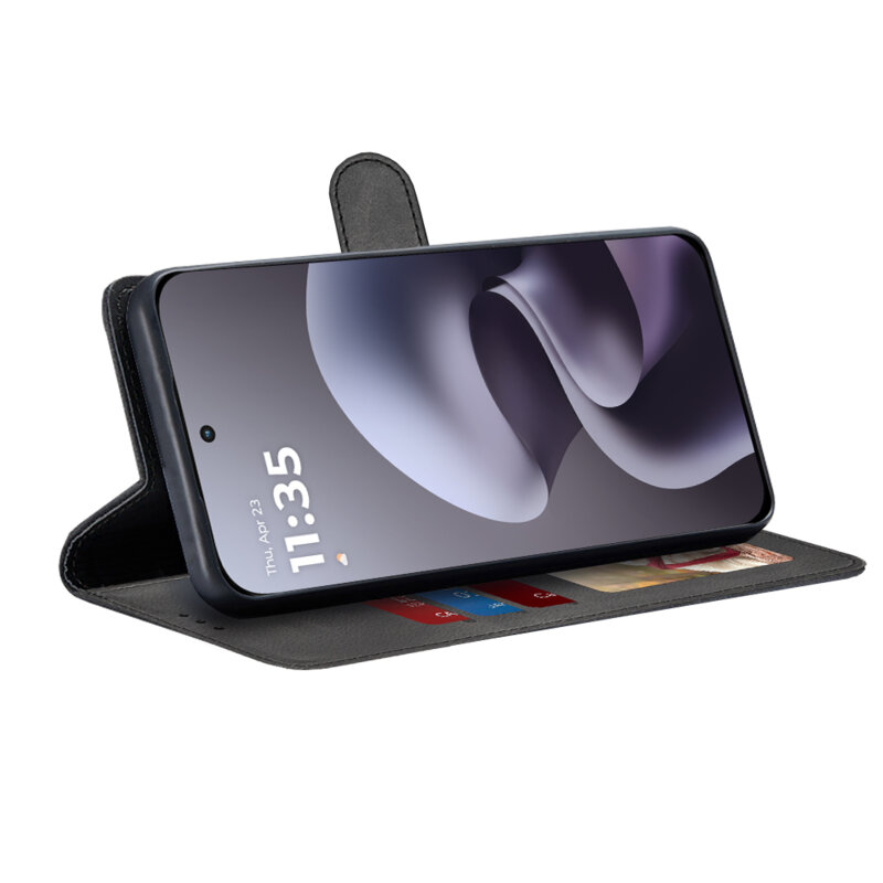 Husa 360 Motorola Moto G67 Techsuit Diary Book, negru