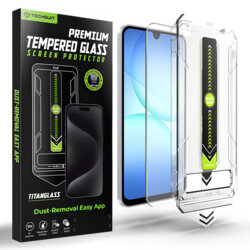 [Pachet 2x] Folie Samsung Galaxy A16 5G, deblocare prin amprenta, Techsuit TitanGlass CrystalHD, transparenta