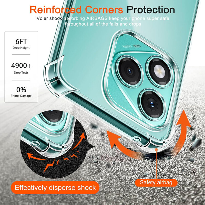 Husa Honor 600 Lite Techsuit Shockproof Clear Silicone, transparenta