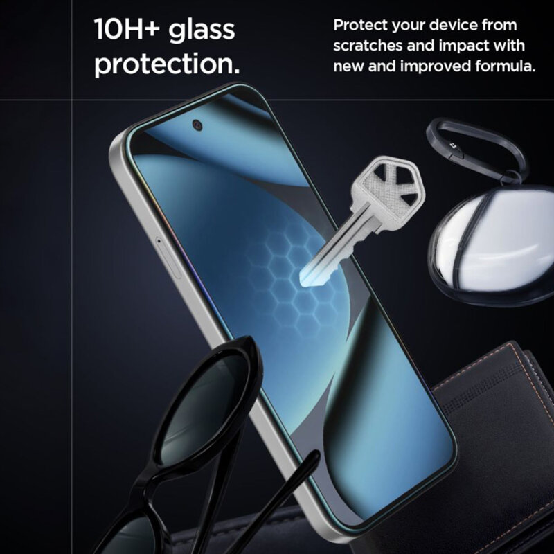 [Pachet 2x] Folie Google Pixel 10a Spigen Glas.tR EZ Fit, transparenta
