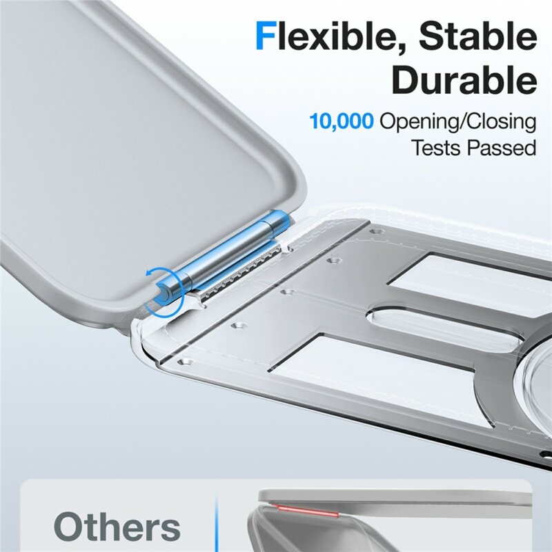 Portofel magnetic cu 3 compartimente card, Torras Slim Wallet, gri