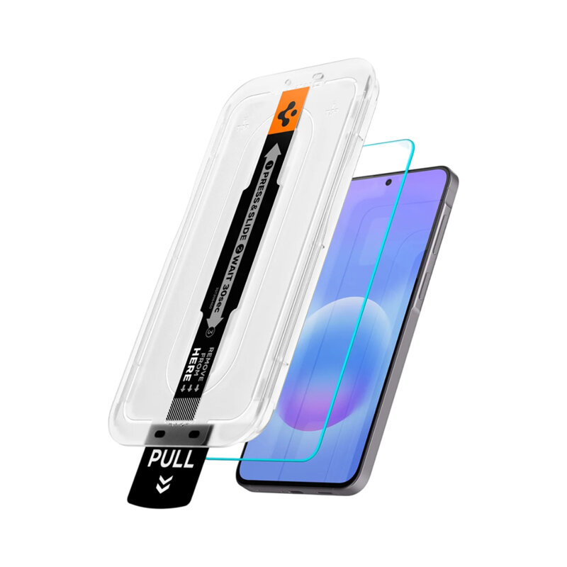 [Pachet 2x] Folie Samsung Galaxy A57 5G Spigen Glas.tR EZ Fit Pro, transparenta