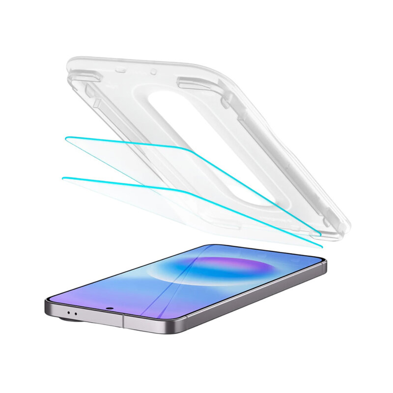[Pachet 2x] Folie Samsung Galaxy A57 5G Spigen Glas.tR EZ Fit Pro, transparenta