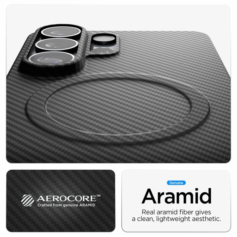 Husa Samsung Galaxy S26 Ultra Spigen Air Skin Aramid MagFit, negru