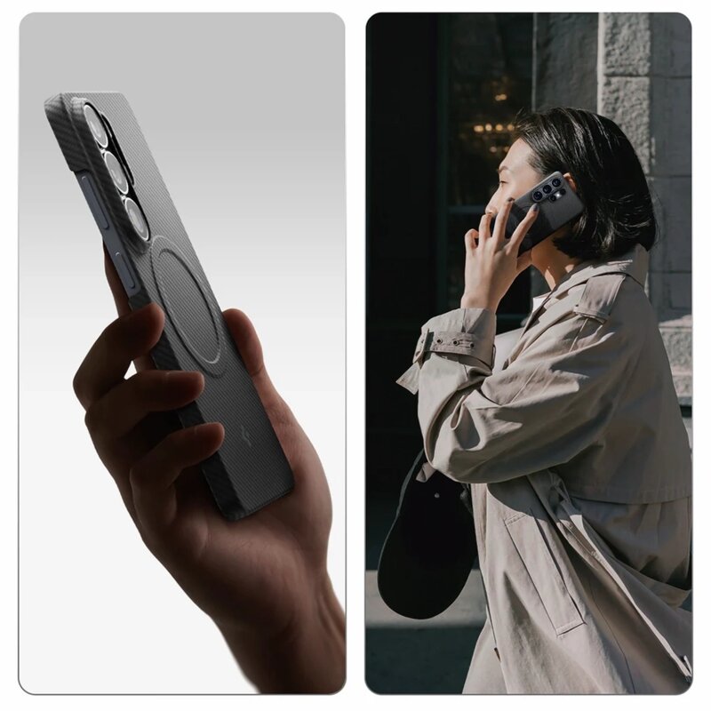 Husa Samsung Galaxy S26 Ultra Spigen Air Skin Aramid MagFit, negru