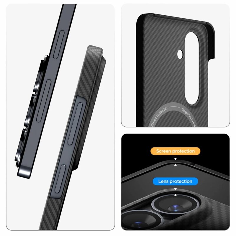 Husa Samsung Galaxy S26 Plus Spigen Air Skin Aramid MagFit, negru