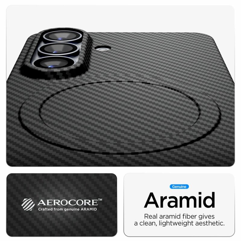 Husa Samsung Galaxy S26 Spigen Air Skin Aramid MagFit, negru