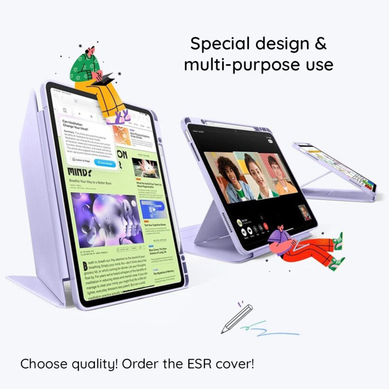 Husa iPad 10 (2022) 10.9 ESR Flip Hybrid Pen, verde