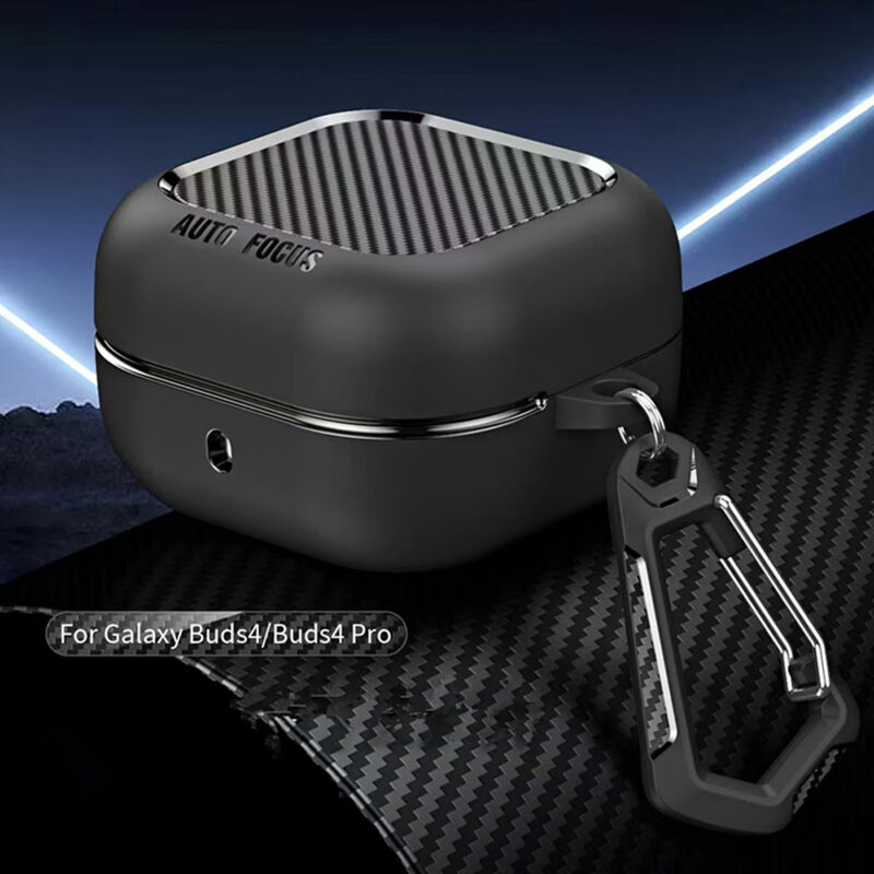 Husa Samsung Galaxy Buds 4 Pro Techsuit CarbonFiber, negru
