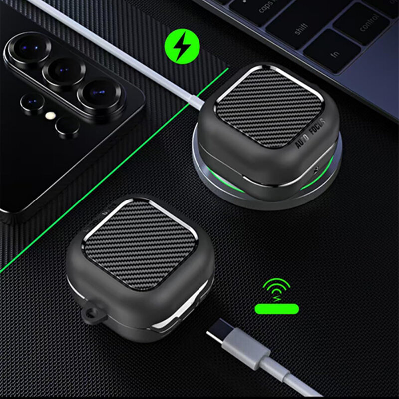 Husa Samsung Galaxy Buds 4 Pro Techsuit CarbonFiber, negru