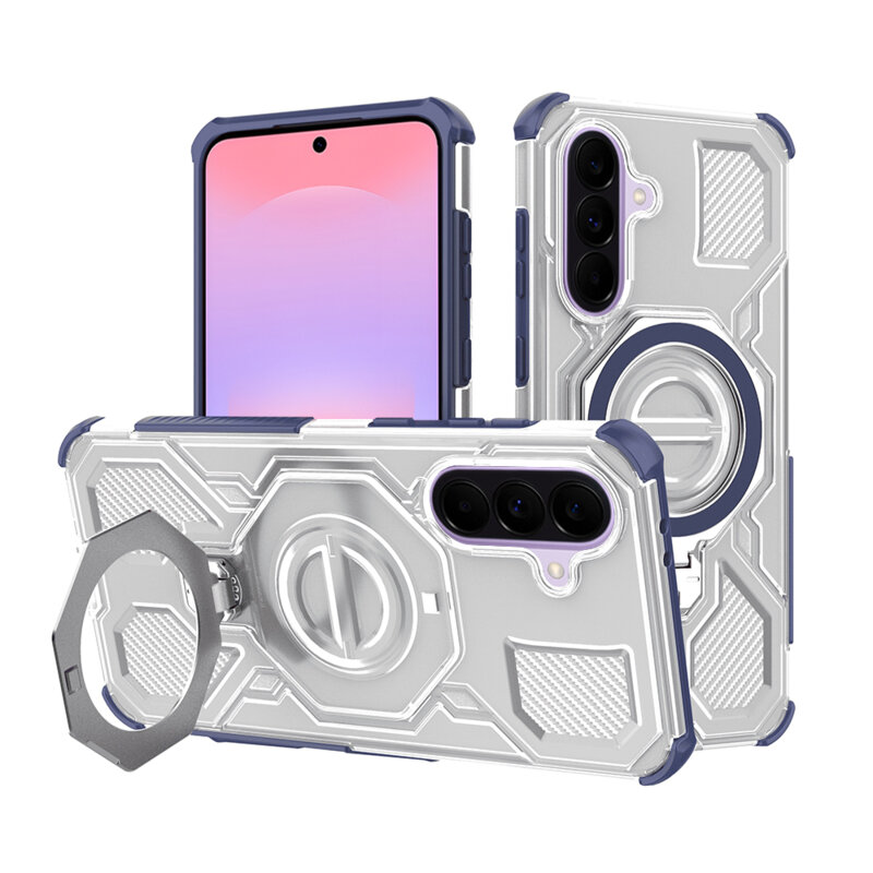 Husa Samsung Galaxy A37 5G Techsuit Carbon Shield PRO, albastru