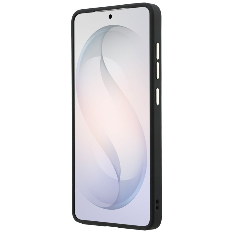 Husa Guess Saffiano Peony Embossed Ring MagSafe Samsung Galaxy S26 Ultra, negru, GUHMS26LPSAMSECK