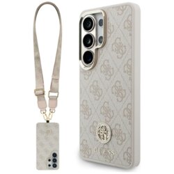 Husa originala Guess Samsung Galaxy S26 Ultra 4G Big Rhinestone Triangle Strap MagSafe, roz, GUHMS26LP4G4DCSP