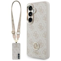 Husa originala Guess Samsung Galaxy S26 4G Big Rhinestone Triangle Strap, roz, GUHMS26SP4G4DCSP