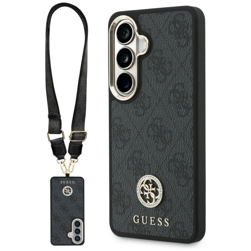 Husa originala Guess Samsung Galaxy S26 4G Big Rhinestone Triangle Strap , negru, GUHMS26SP4G4DCSK