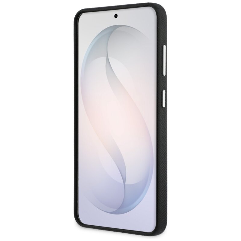 Husa Samsung Galaxy S26 Karl Lagerfeld Full Wrapped Grained Leather with Signature Resin Logo, KLHCS26SPGFKSRSK, negru