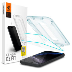 [Pachet 2x] Folie iPhone 17 Pro Spigen Glas.tR EZ Fit, transparenta