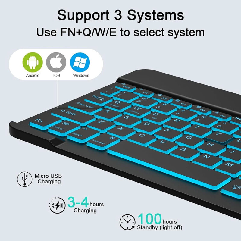 Tastatura wireless RGB, mouse gaming 1600DPI Techsuit AirCombo WKM1