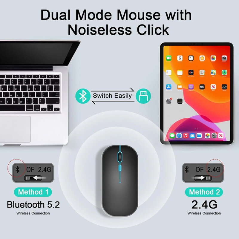Tastatura wireless RGB, mouse gaming 1600DPI Techsuit AirCombo WKM1