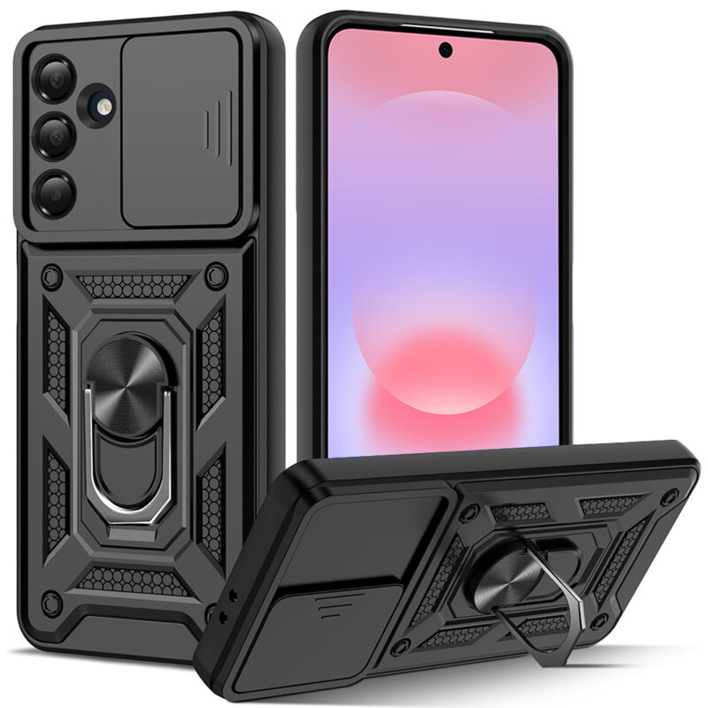 Husa Samsung Galaxy A37 5G protectie camera Techsuit CamShield Series, negru