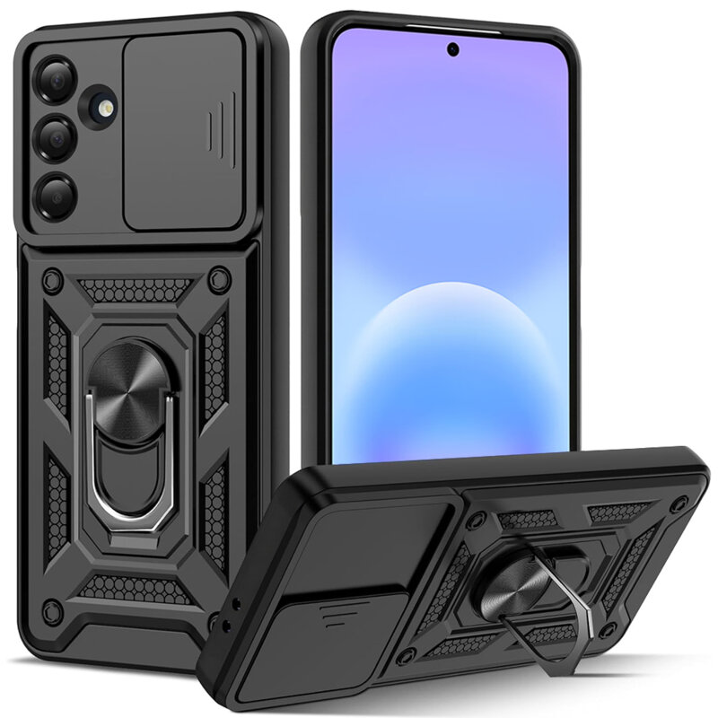 Husa Samsung Galaxy A57 5G protectie camera Techsuit CamShield Series, negru