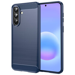 Husa Samsung Galaxy A57 5G Techsuit Carbon Silicone, albastru