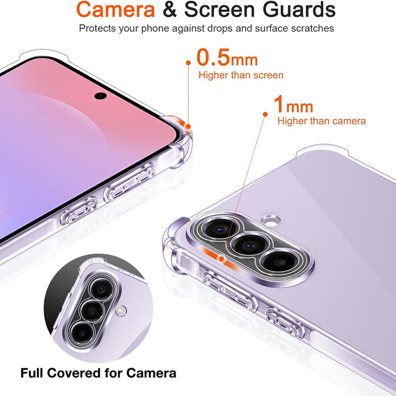 Husa Samsung Galaxy A37 5G Techsuit Shockproof Clear Silicone, transparenta