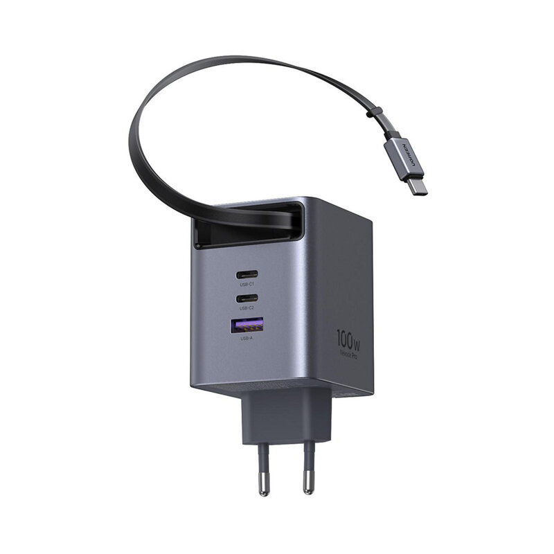 Incarcator priza GaN USB, 3x Type-C Ugreen, 100W, gri, 65828