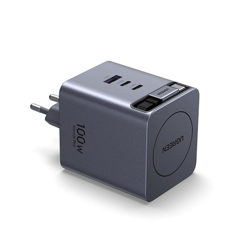 Incarcator priza GaN USB, 3x Type-C Ugreen, 100W, gri, 65828