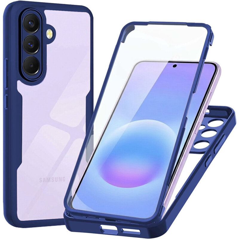 Husa 360° Samsung Galaxy A57 5G Techsuit ColorVerse, albastru
