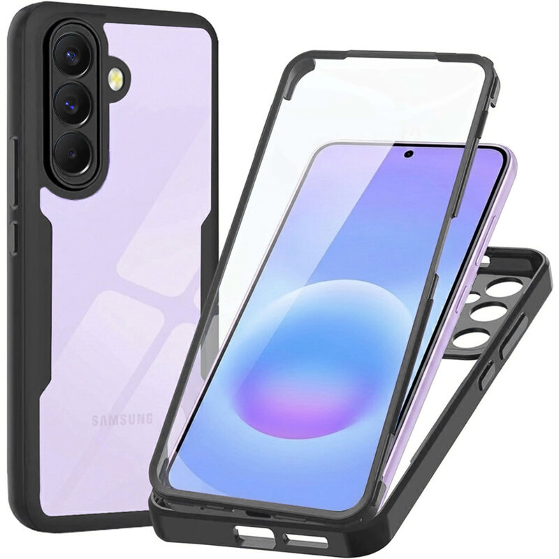 Husa 360° Samsung Galaxy A57 5G Techsuit ColorVerse, negru