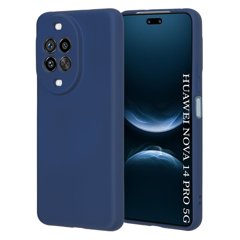 Husa silicon Huawei nova 14 Pro Techsuit SoftFlex, bleumarin