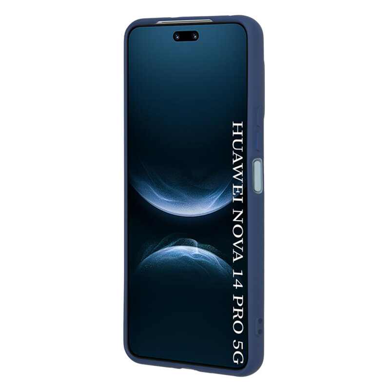 Husa silicon Huawei nova 14 Pro Techsuit SoftFlex, bleumarin