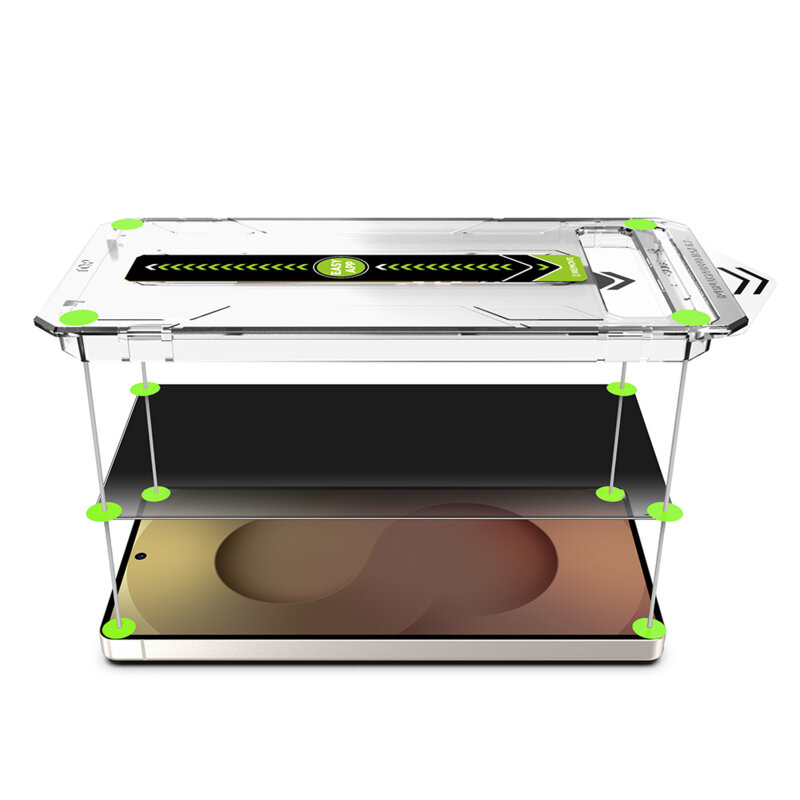 [Pachet 2x] Folie Samsung Galaxy A57 5G, deblocare prin amprenta, Techsuit TitanGlass CrystalHD, privacy