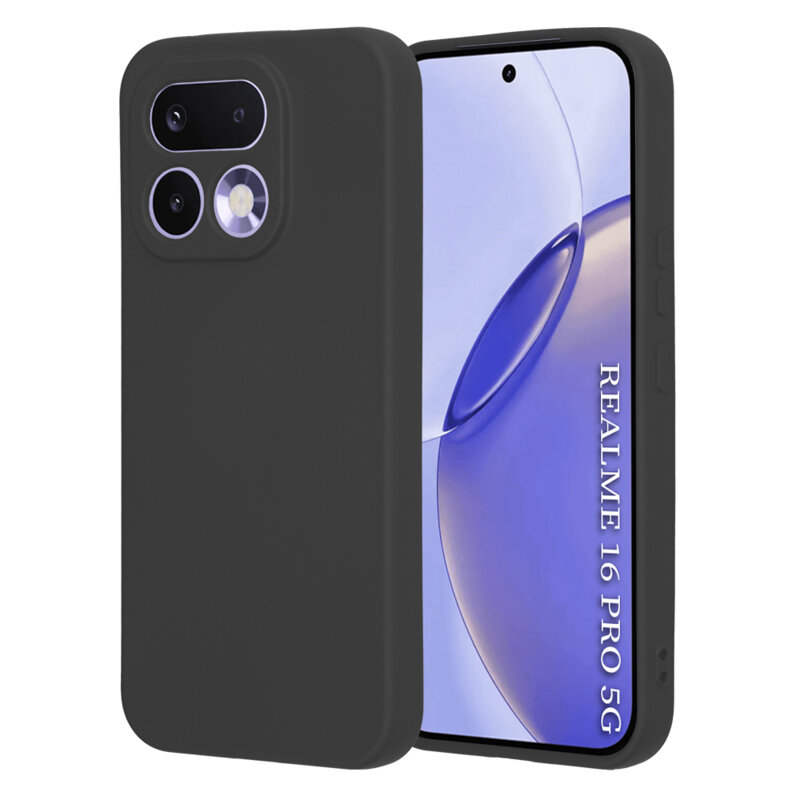 Husa silicon Realme 16 Pro Techsuit SoftFlex, negru