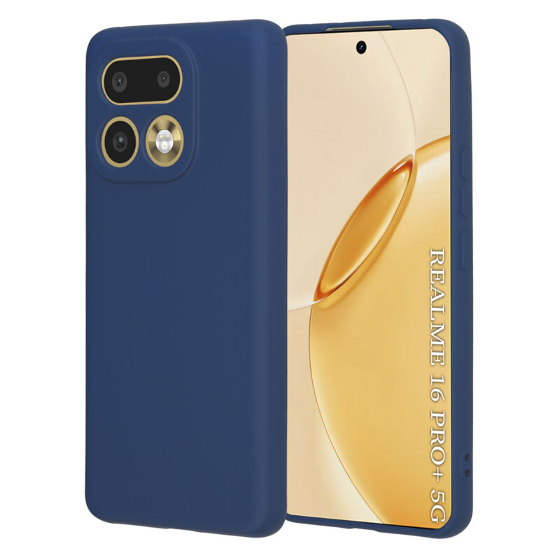 Husa silicon Realme 16 Pro+ Techsuit SoftFlex, bleumarin