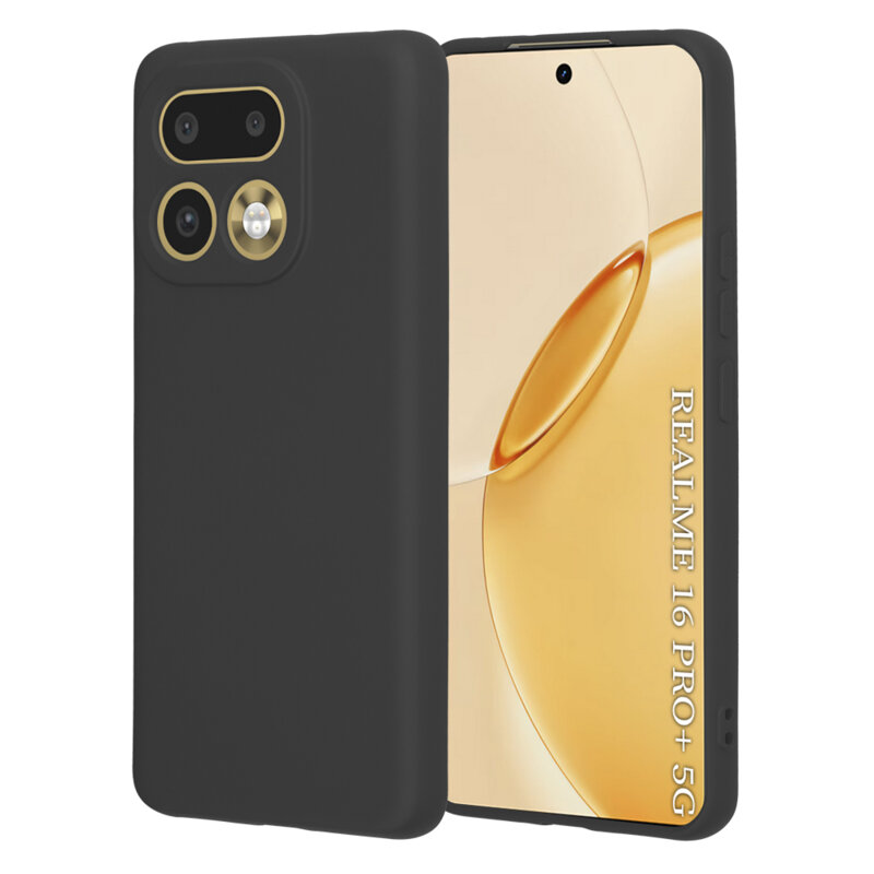 Husa silicon Realme 16 Pro+ Techsuit SoftFlex, negru