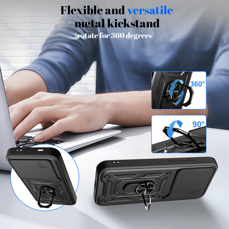 Husa Realme GT 8 Pro protectie camera Techsuit CamShield Series, negru