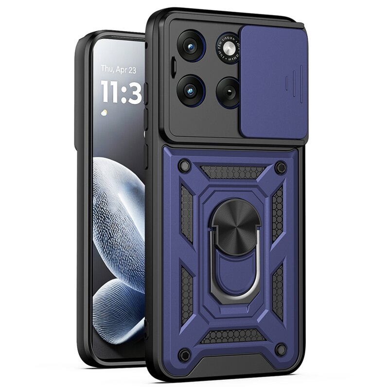 Husa Motorola Edge 70 Fusion protectie camera Techsuit CamShield Series, albastru