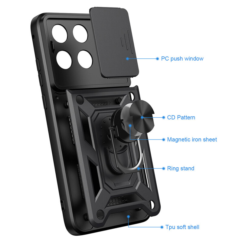 Husa Motorola Edge 70 Fusion protectie camera Techsuit CamShield Series, albastru