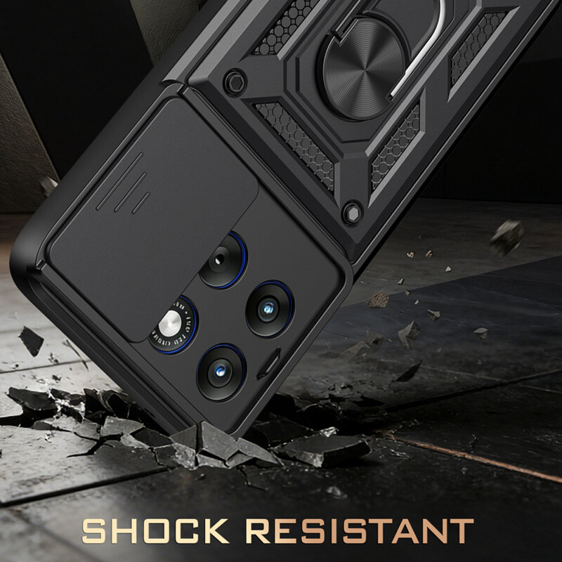 Husa Motorola Edge 70 Fusion protectie camera Techsuit CamShield Series, albastru