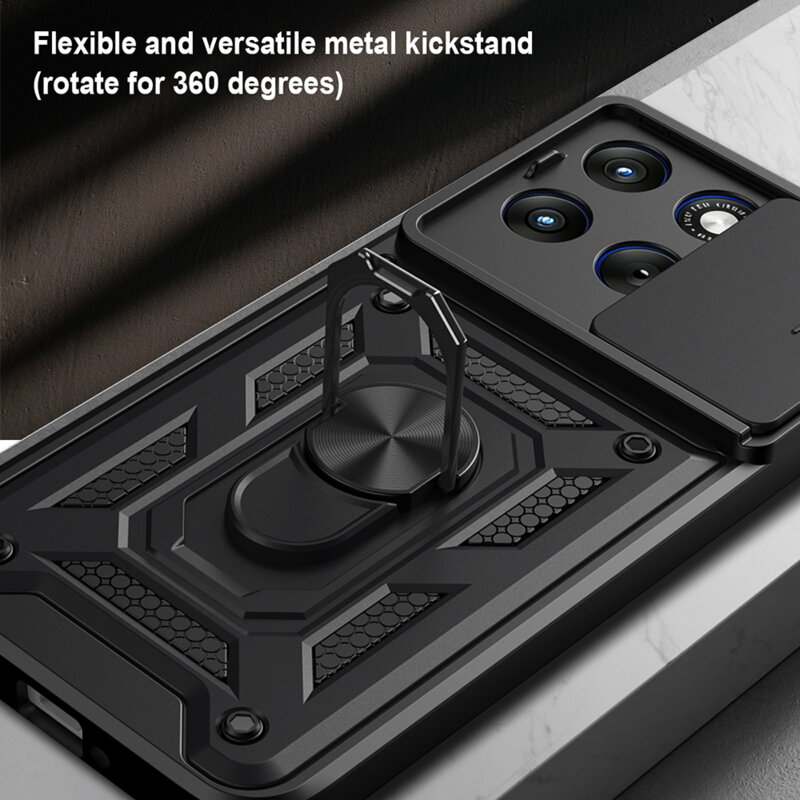 Husa Motorola Edge 70 Fusion protectie camera Techsuit CamShield Series, negru