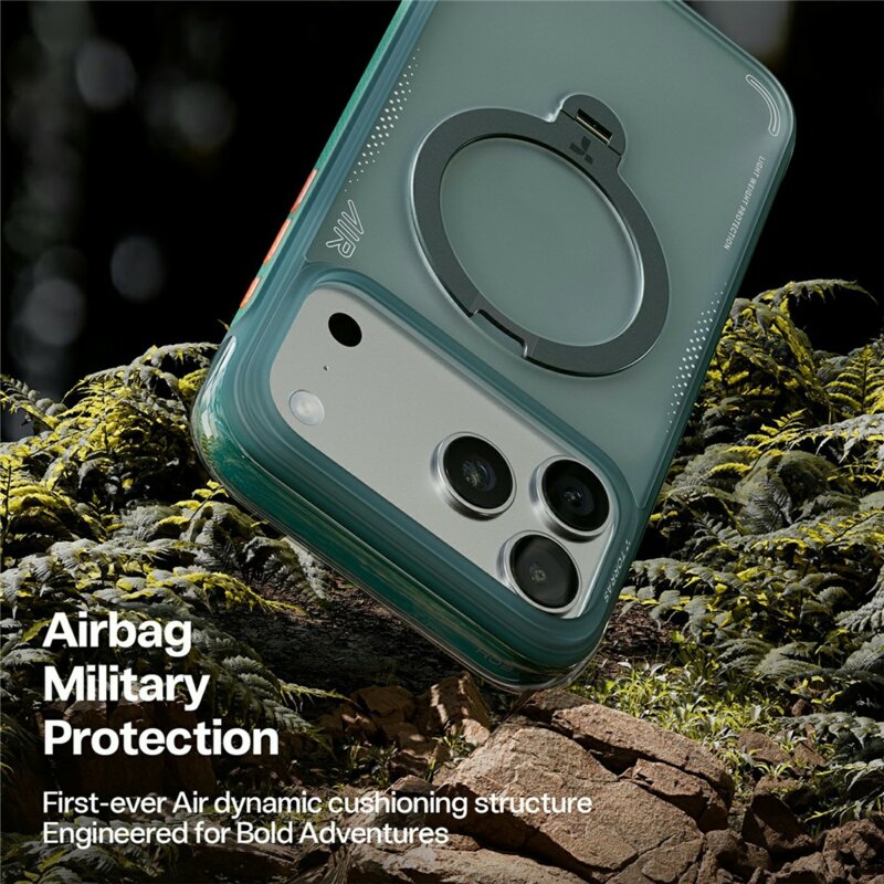 Husa iPhone 17 Pro Max Torras Ostand Spin Air Series, verde