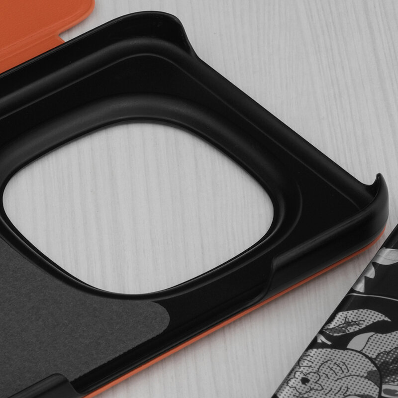 Husa Xiaomi Poco M8 Pro 5G Eco Leather View flip tip carte, portocaliu