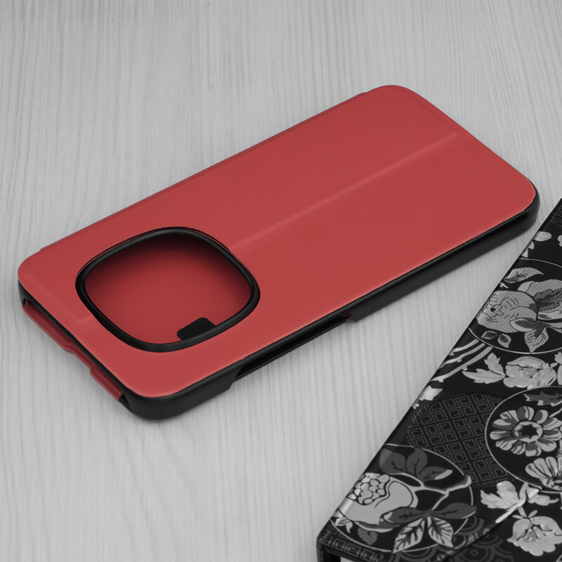 Husa Xiaomi Redmi Note 15 Pro 5G Eco Leather View flip tip carte, rosu